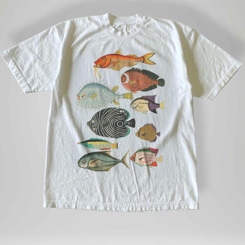 Style Fish Art T-Shirt Tropical Aquarium, Marine Graphic Tee